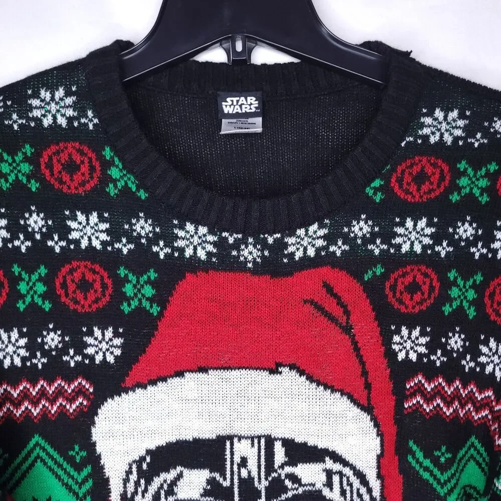 Darth Vader Christmas Sweater Mens Large Merry Sithmas